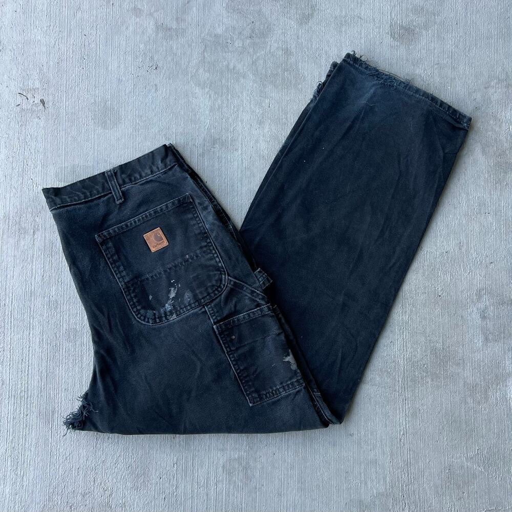 Carhartt faded black work wear carpenter pants
